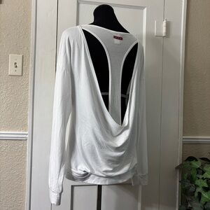 Hard Tail Forever Long Sleeve Cut Out Back Top
